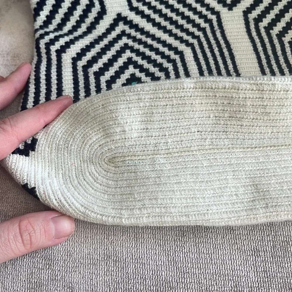 Sophie Anderson Camille Navy Green Natural Clutch - Picture 7 of 15